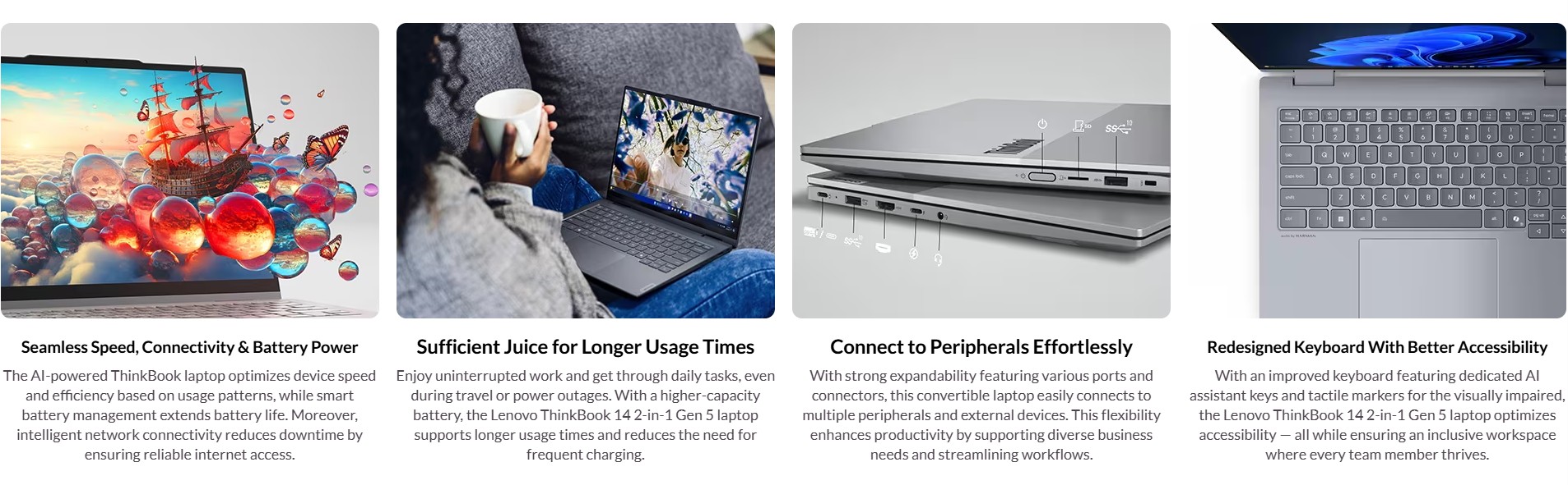 מחשב נייד לנובו טינקבוק Lenovo ThinkBook 14 2-in-1 Gen 5 Touch 