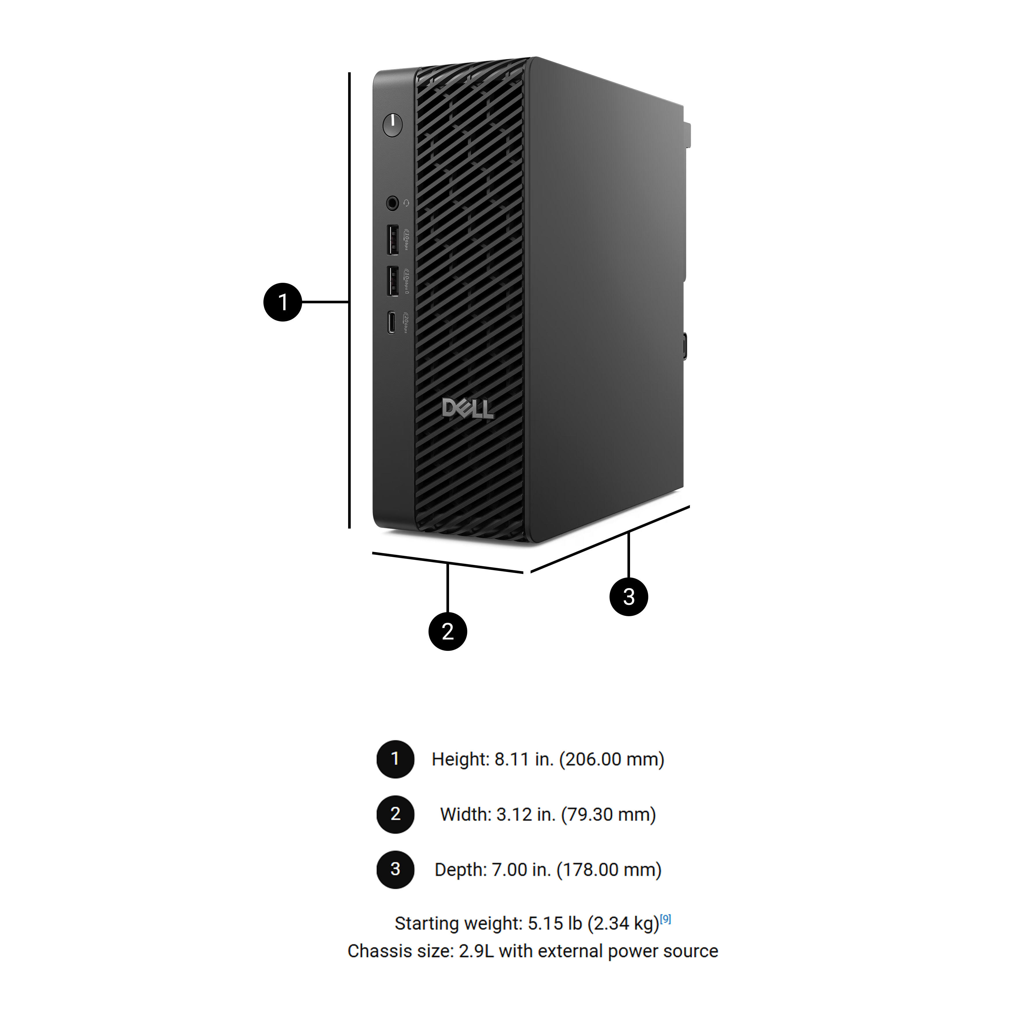 מחשב נייח גרפי מיקרו דל Dell Pro Max Micro Desktop