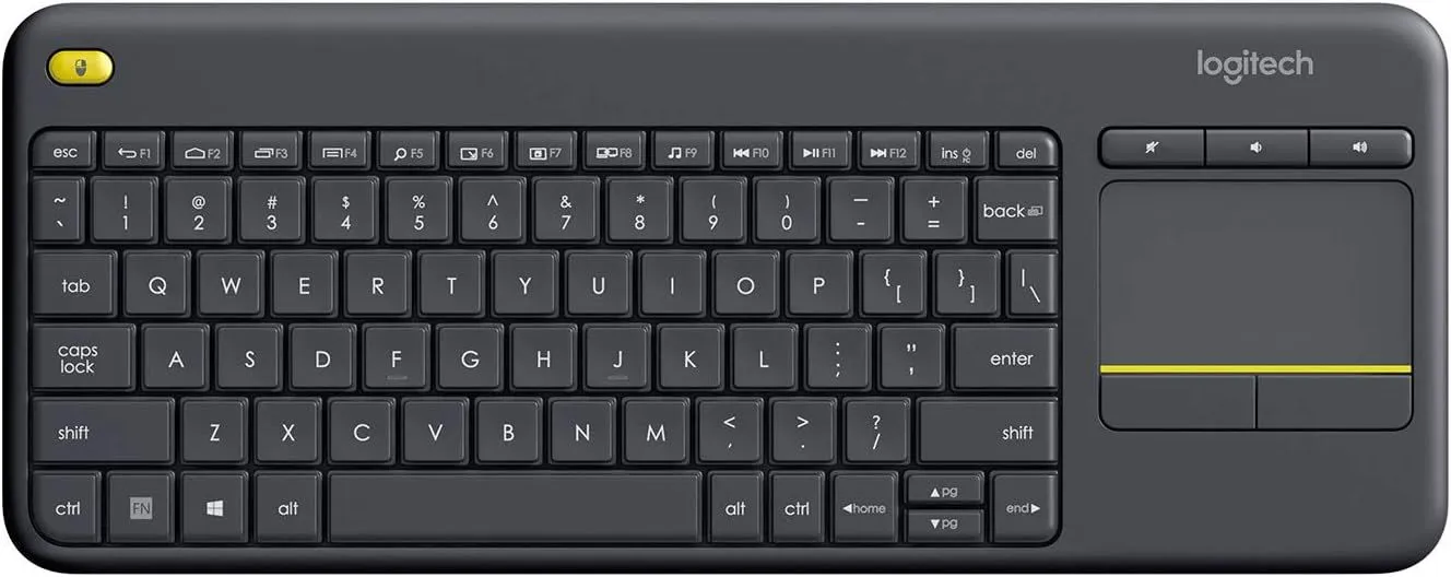 מקלדת אלחוטית עם משטח מגע לוג'יטק Logitech K400 Plus 92000-714-50