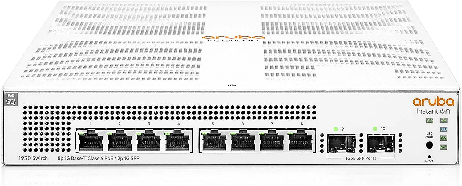 מתג מנוהל רשת HPE Aruba Instant On 1930 8G 2SFP POE+ 124W Switch JL681A