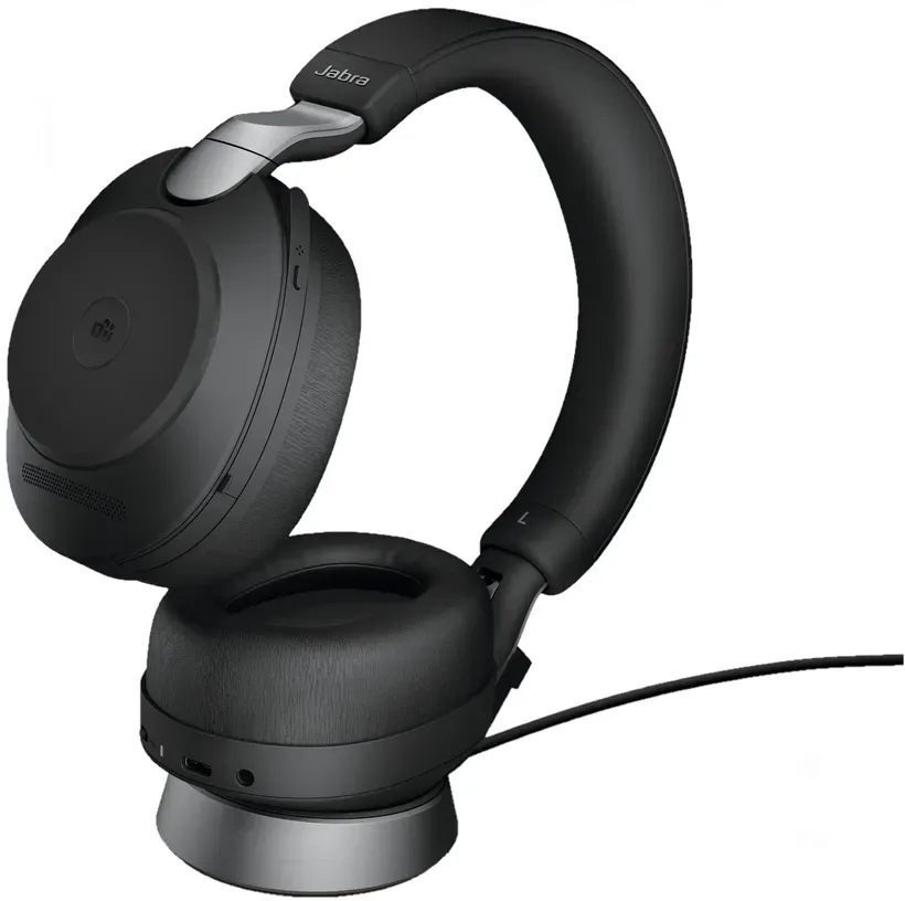 מערכת ראש אלחוטית Jabra Evolve2 75 Link380 MS Black USB-C 27599-999-889 (כולל סטנד)