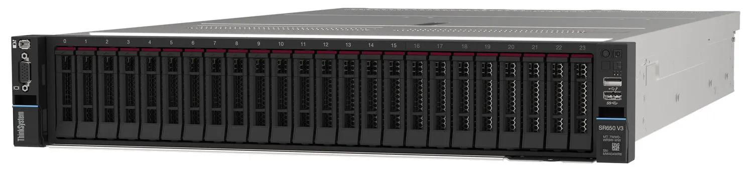 שרת לנובו Lenovo SR650 V3 2U GPU Server/2xXEON 4410Y/256GB DDR5/6x960GB NVME/2xRTX A4500 20GB/2x1800W/3Y