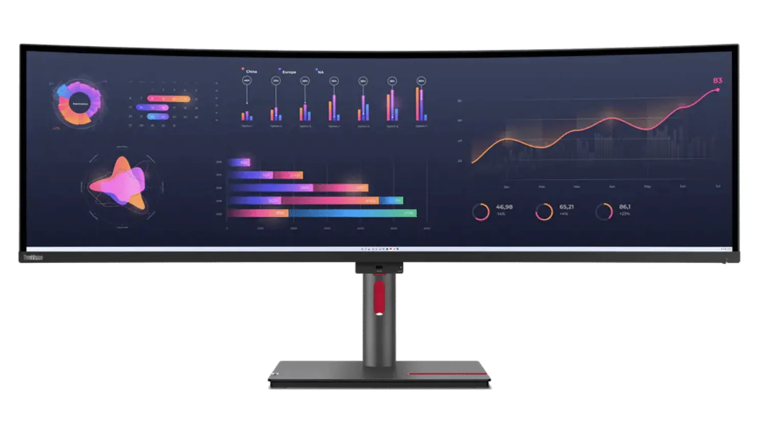 מסך לנובו 49 אינץ' Lenovo ThinkVision P49W-30 Monitor 63DBZAT1IS