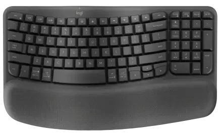 מקלדת אלחוטית Logitech Wave Keys Ergonomic Wireless Keyboard 92001-230-90
