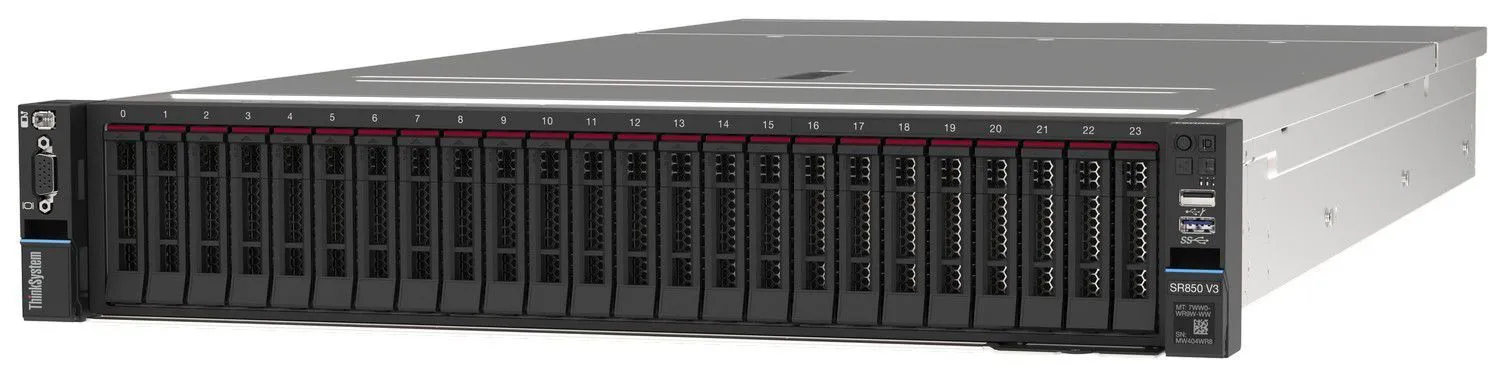 שרת פלדיום לנובו Lenovo ThinkSystem SR850 V3 4x6448 GOLD (128C) 3TB RAM (24x128) 2x960 SSD + 7x3.84TB SSD RAID 9350 2X2400W 3Y 7D96CTO1WW