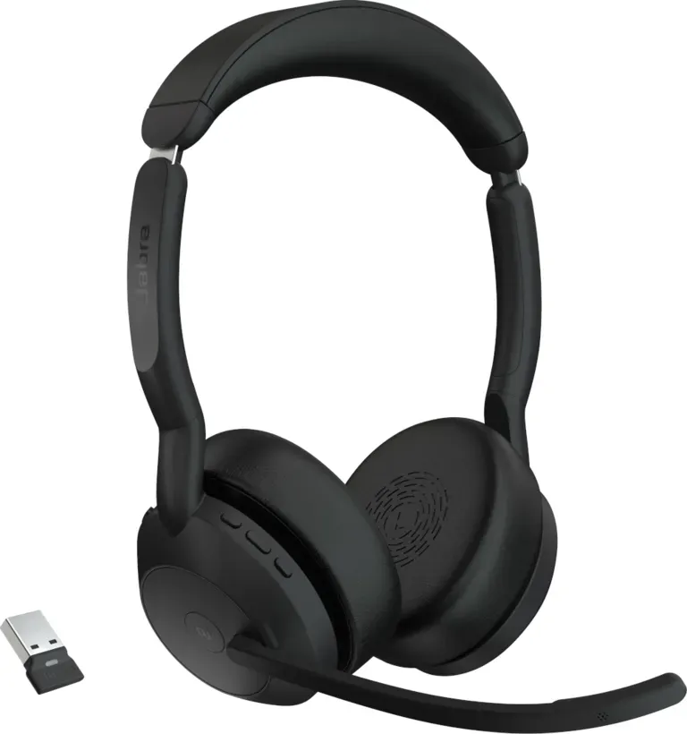 אוזניות אלחוטיות Jabra Evolve2 55 Link380A MS Stereo 25599-999-999