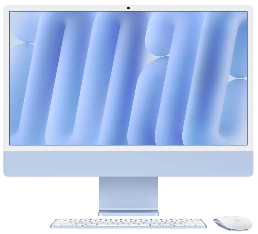 איימק 24" iMac 24" (2024) M4 4.5K 10C CPU/16GB/256GB NVME/10C GPU BLUE MWV13HB/A
