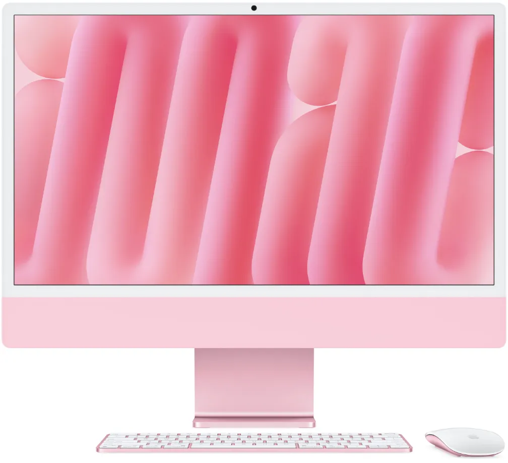 איימק 24" iMac 24" (2024) M4 4.5K 10C CPU/16GB/256GB NVME/10C GPU PINK MWV43HB/A