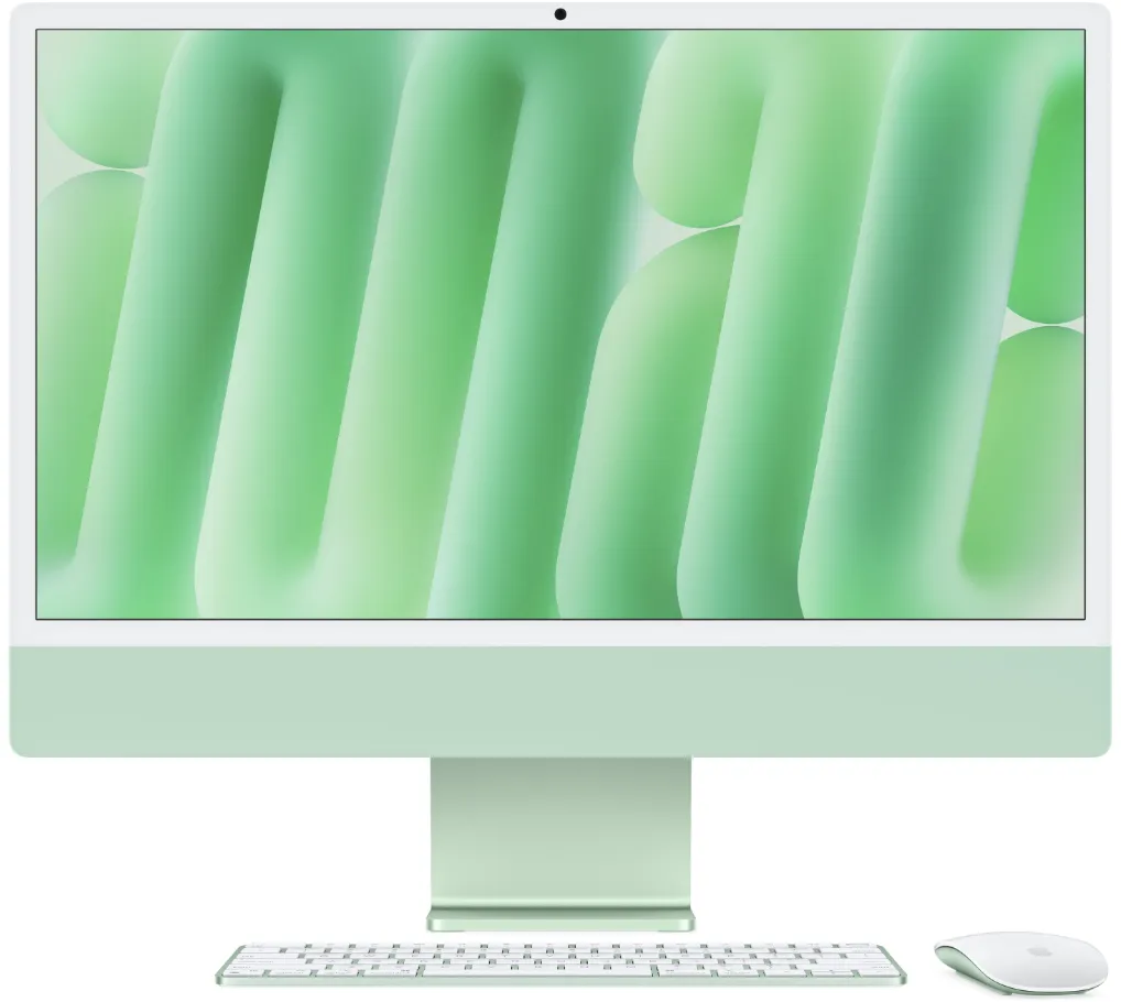 איימק 24" iMac 24" (2024) M4 4.5K 10C CPU/16GB/512GB NVME/10C GPU GREEN MWV03HB/A