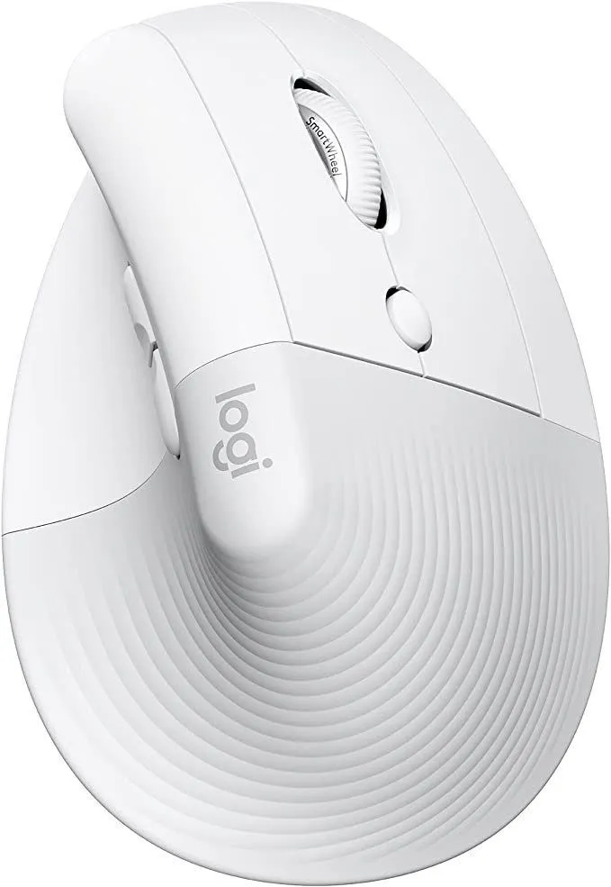עכבר ארגונומי אלחוטי לוג'יטק 91000-647-70 Logitech Lift Mouse for Mac Off White