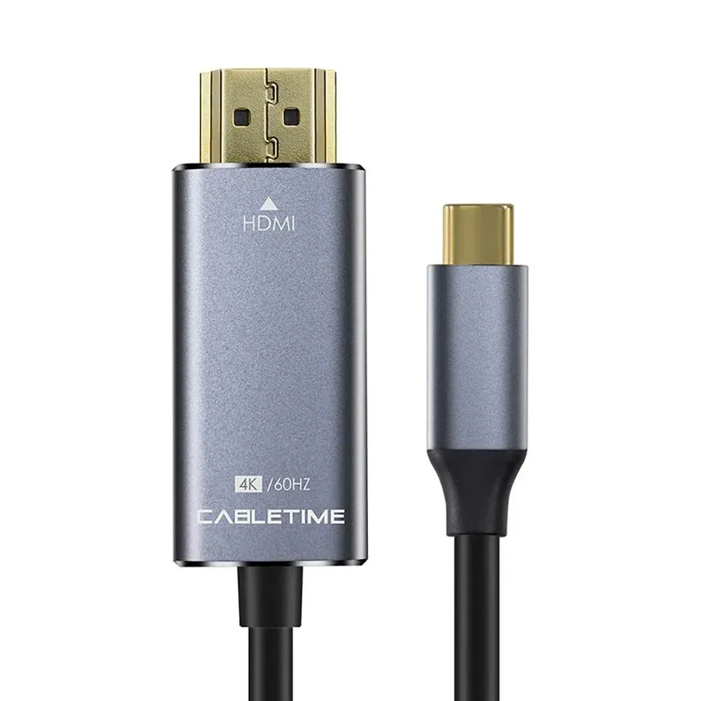 כבל באורך 1.8 מטר Cabletime USB-C to HDMI 4K 60Hz