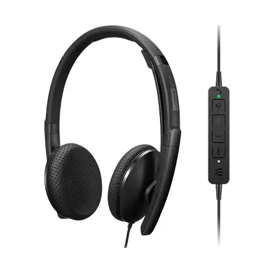 אוזניות חוטיות Lenovo Wired VoIP Headset (Teams) 4XD1M45626