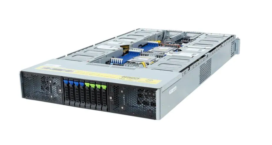 שרת בינה מלאכותית GIGABYTE AI G293-Z42 2U AMD EPYC™ 9334 32C/512GB(8x64)/960GB-1TB NVME/NVIDIA® L40Sx8/3000W/3Y