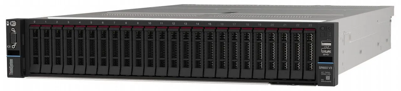 שרת לנובו לבינה מלאכותית Lenovo ThinkSystem SR650 V3 Ai Server/2xXeon Gold 6526Y 16C/(4x32)128GB DDR5/2x960GB 2.5" SATA/2xNVIDIA® L40S 48GB/2x1800W/3Y