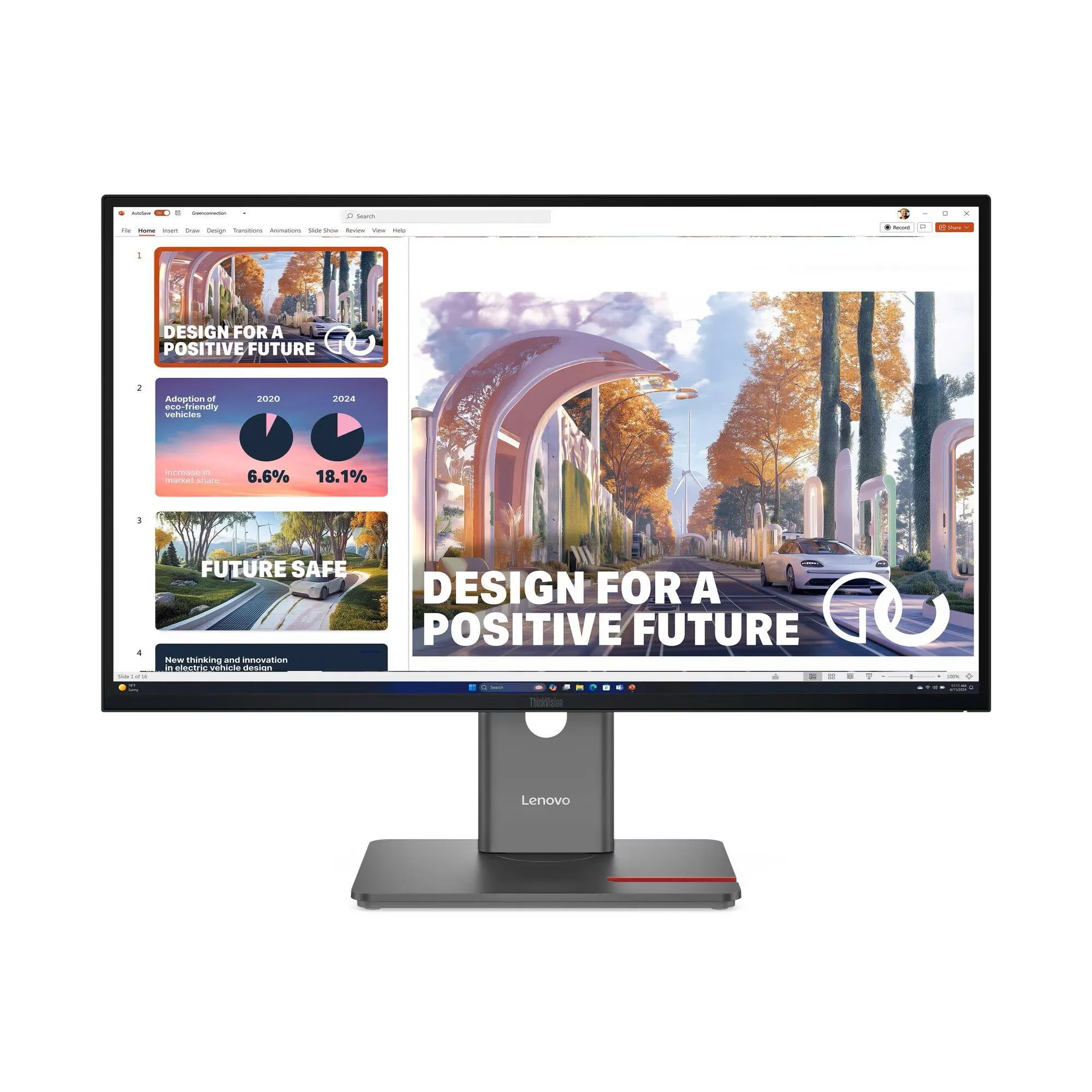 מסך לנובו 27 אינץ' Lenovo ThinkVision P27QD-40 USB-C Monitor 64B3GAT2IS