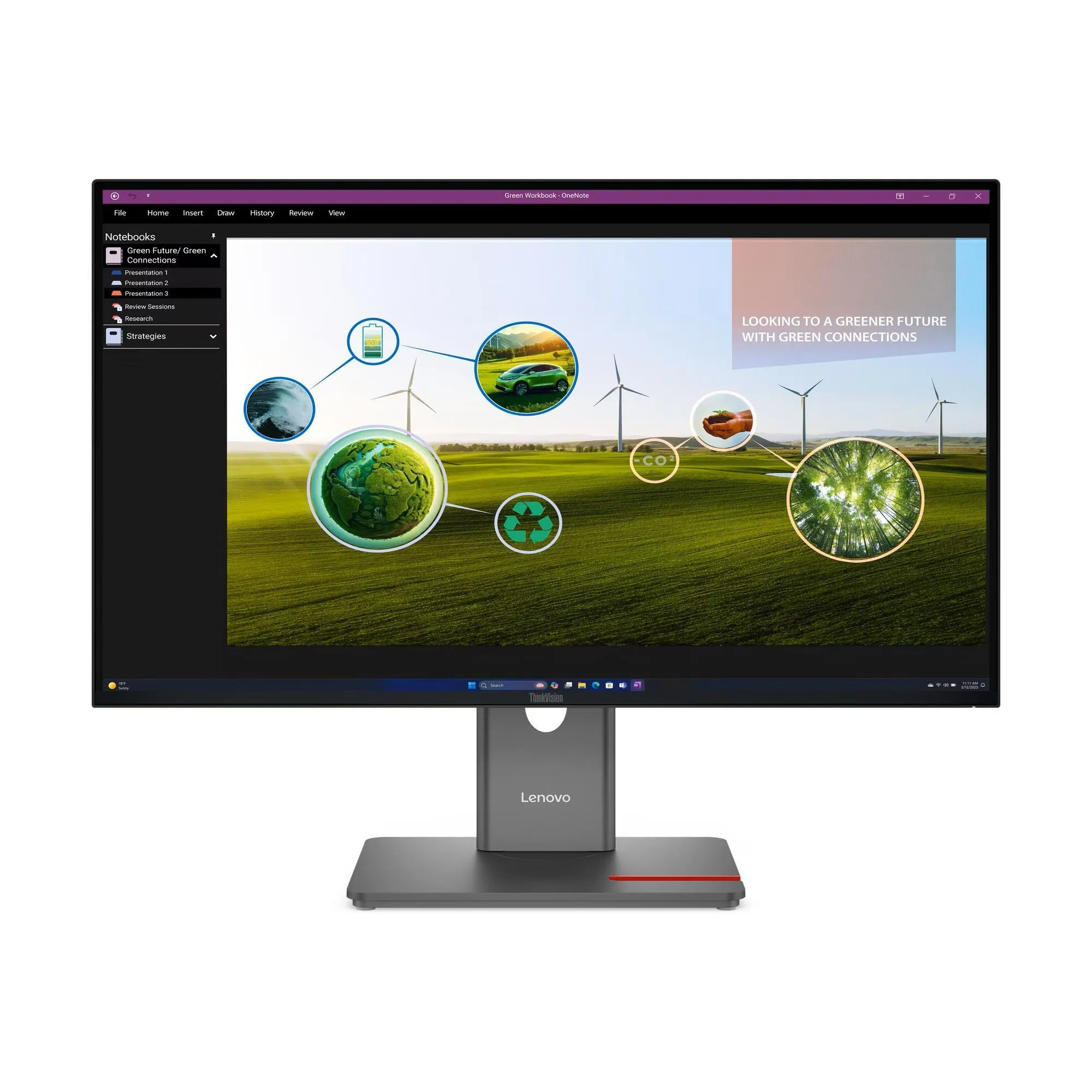 מסך לנובו 27 אינץ' Lenovo ThinkVision P27Q-40 Monitor 64A7GAT6IS