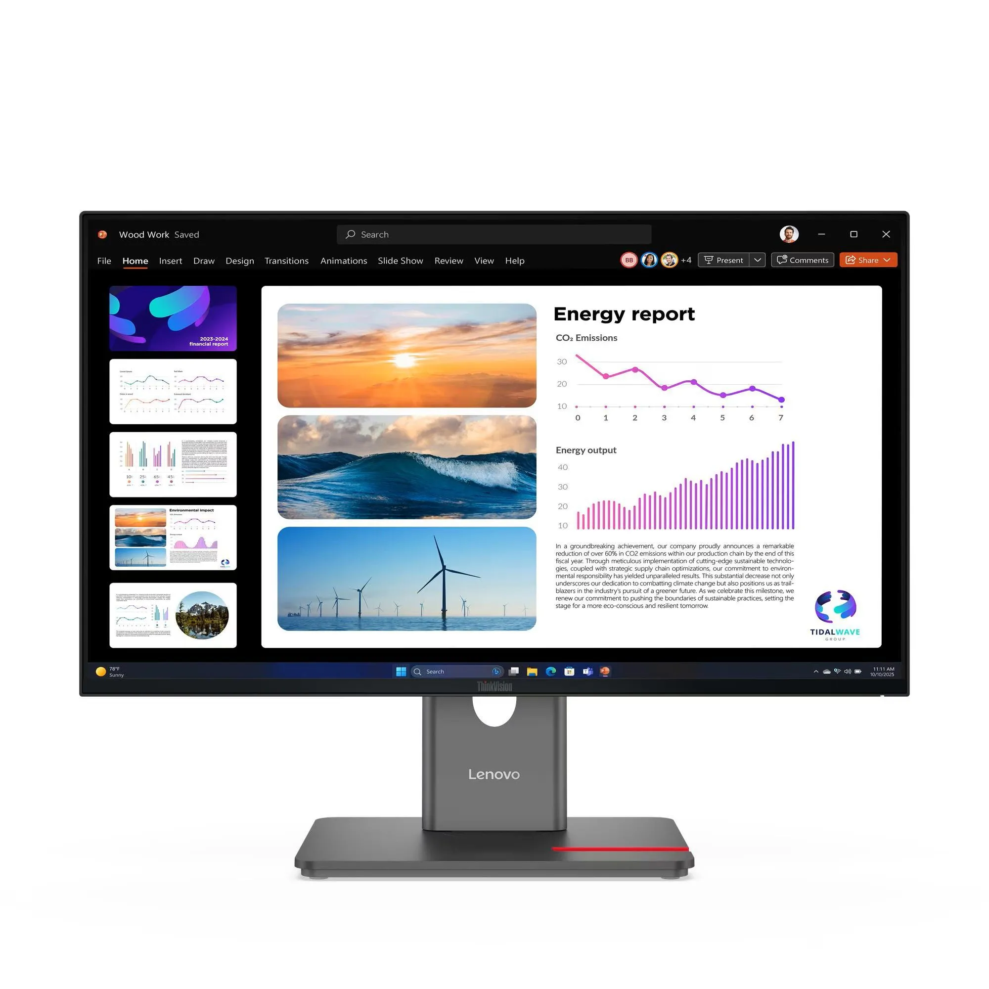 מסך לנובו 24 אינץ' Lenovo ThinkVision P24Q-40 Monitor 64B2GAT1IS