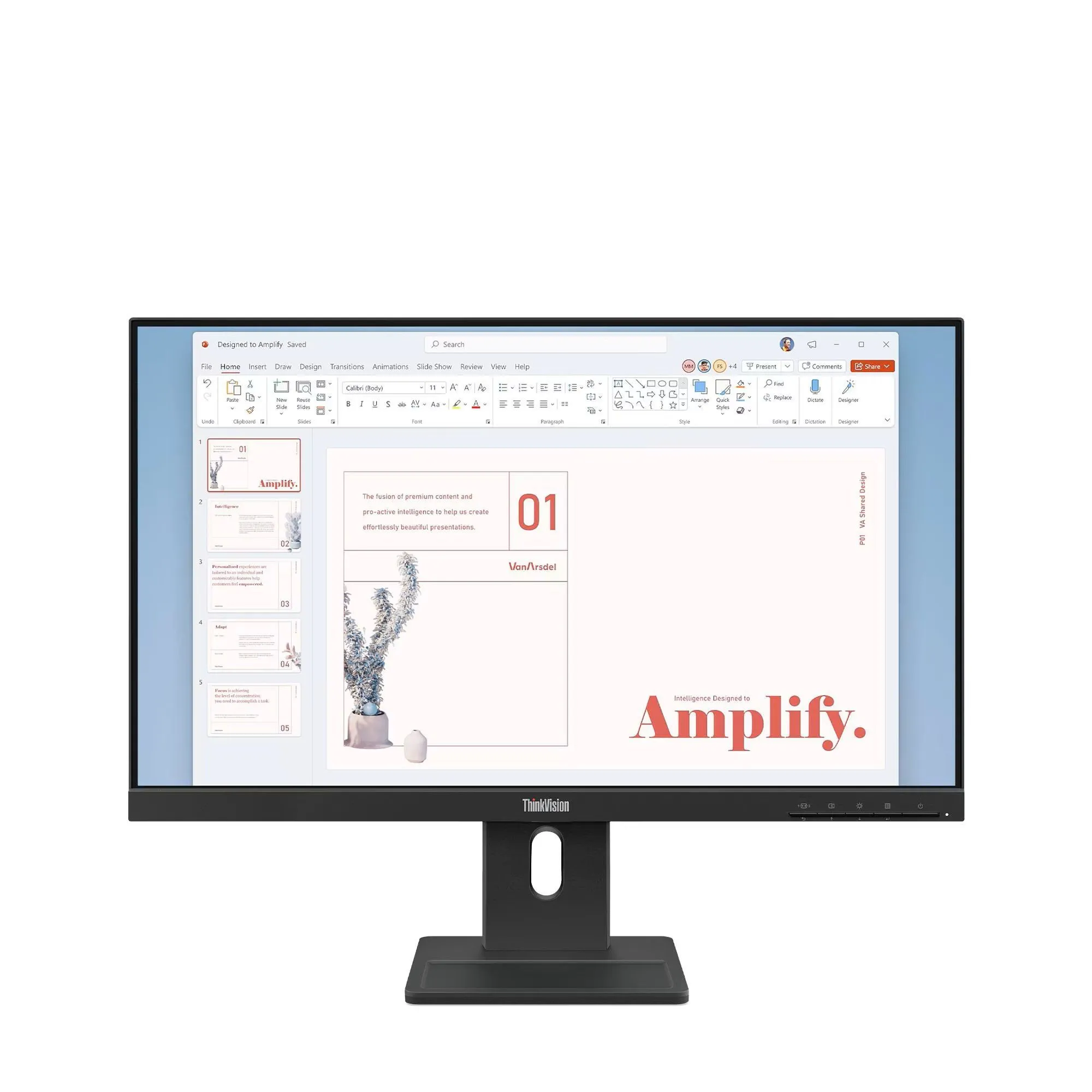 מסך לנובו 24 אינץ' כולל רמקולים Lenovo ThinkVision E24-40 FHD IPS Monitor 64BAMAT1IS