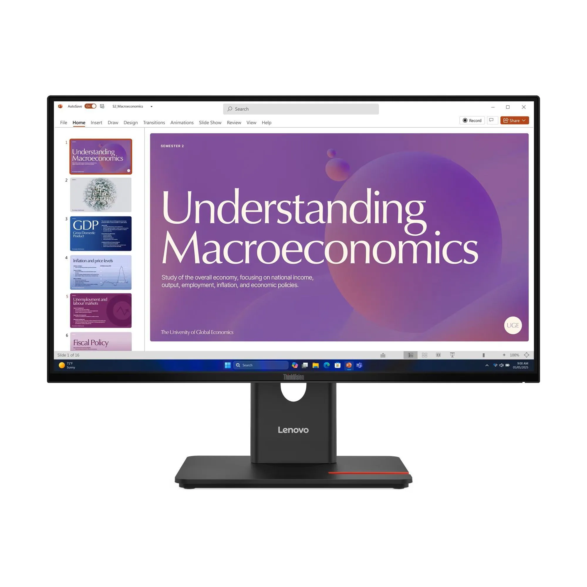 מסך לנובו 24 אינץ' עם תחנת עגינה Lenovo ThinkVision T24D-40 Monitor 64B9GAT1IS