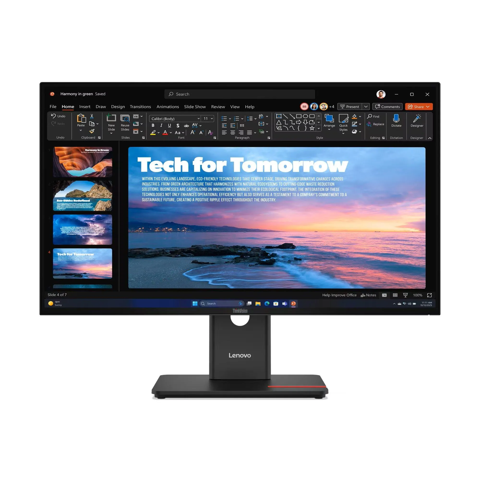 מסך לנובו כולל עגינה ThinkVision T27QD-40 2K Monitor 64AAGAT2IS
