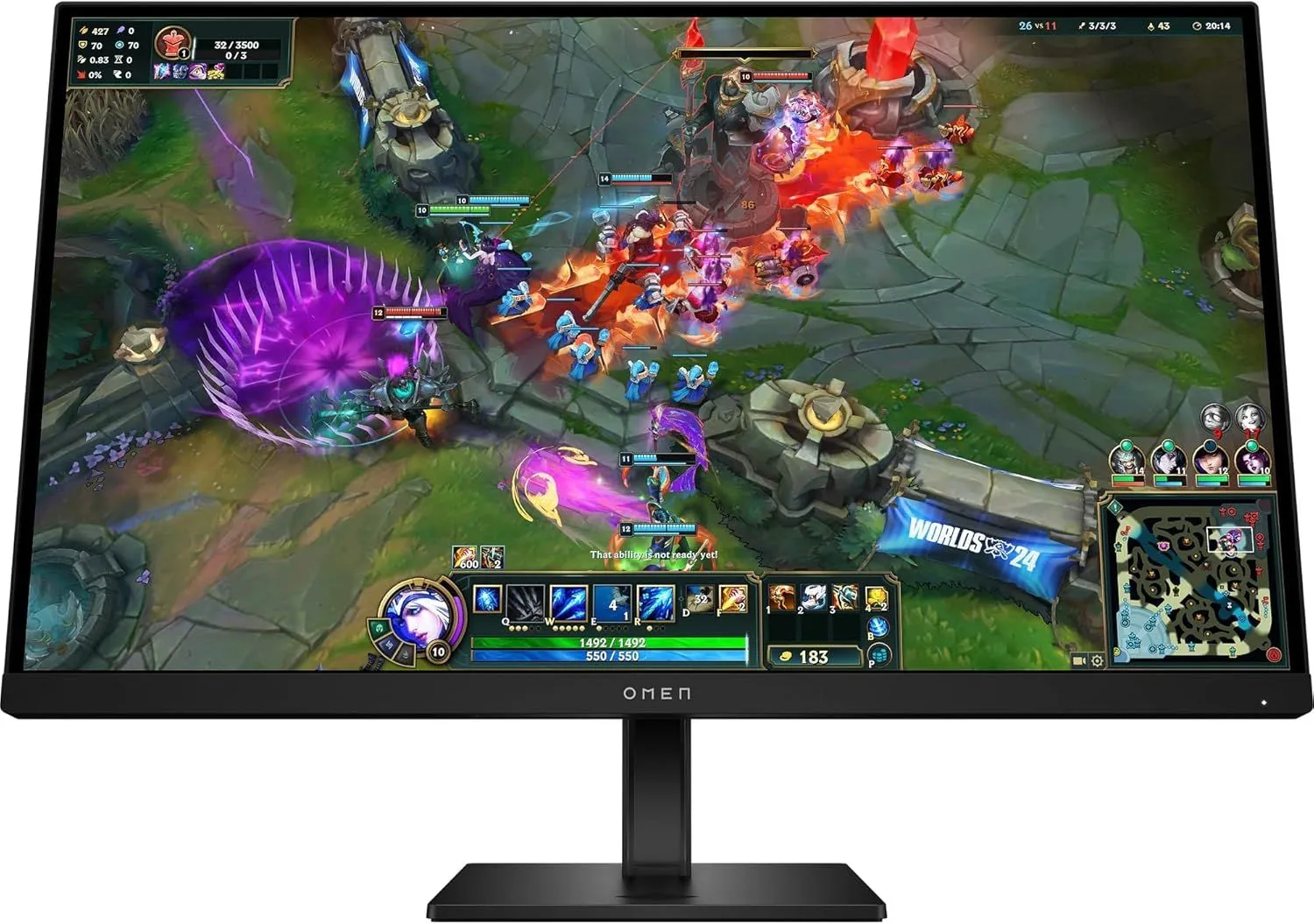 מסך 27 אינץ' כולל רמקולים HP OMEN 27qs QHD G2 280Hz Gaming Monitor AW3V0AA