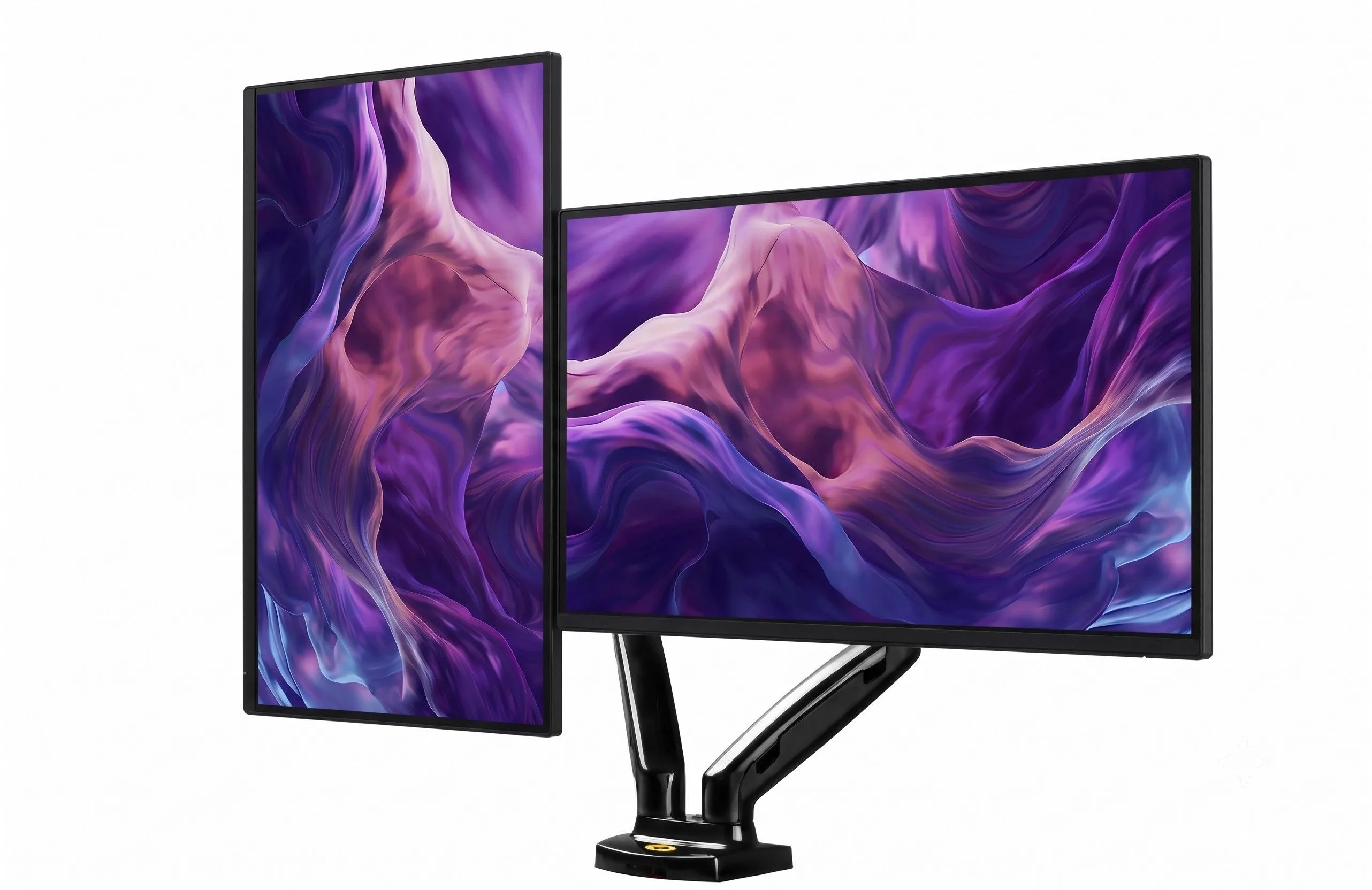 באנדל אקולוגי מנצח: שני מסכי Dell Pro P2425H & זרוע שולחנית כפולה NB-F160