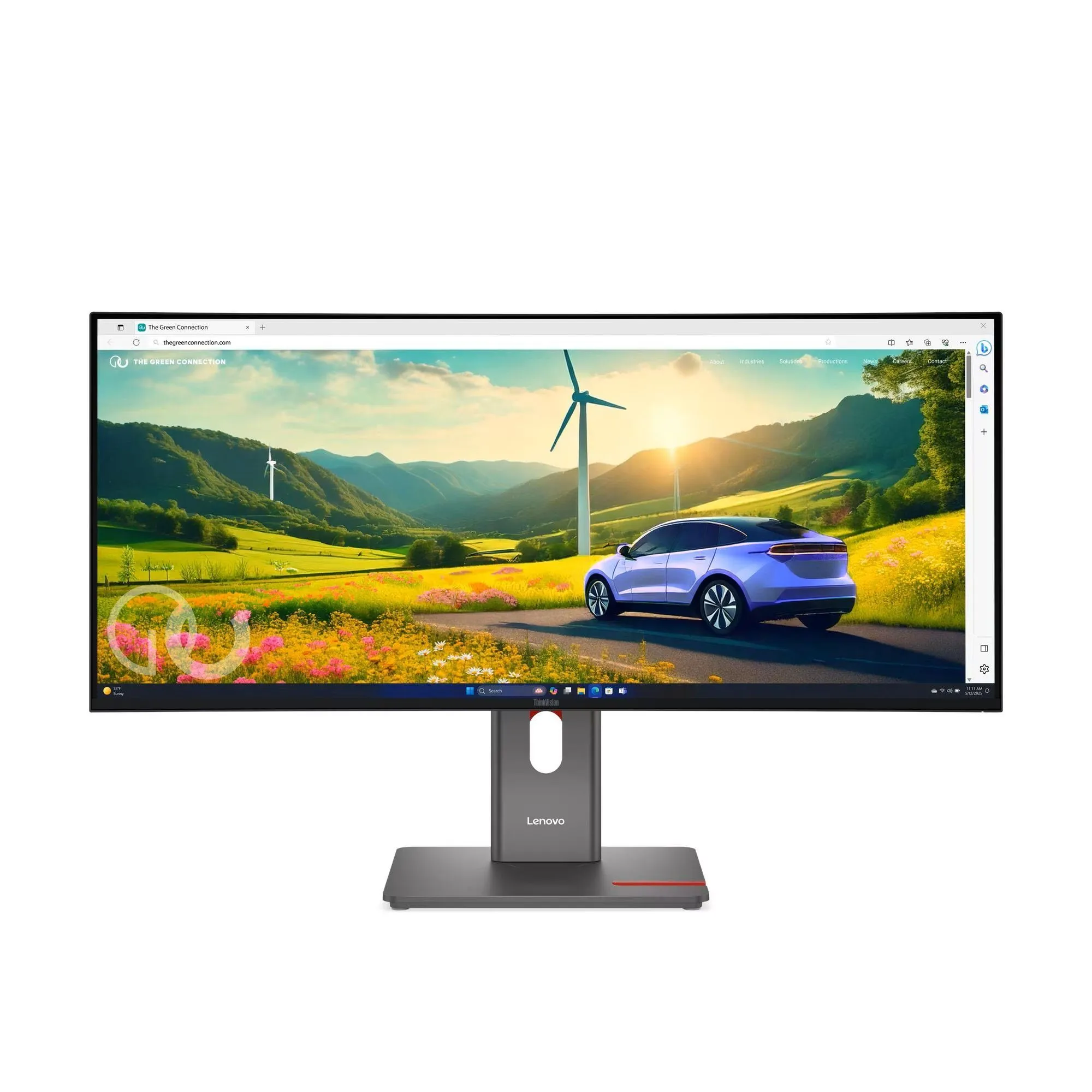 מסך לנובו כולל תחנת עגינה 34 אינץ' Lenovo ThinkVision P34WD-40 Monitor 64ADGAT1IS